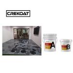 Poured High Solids Red Metallic Epoxy Floor Coating Smoothed Hardness