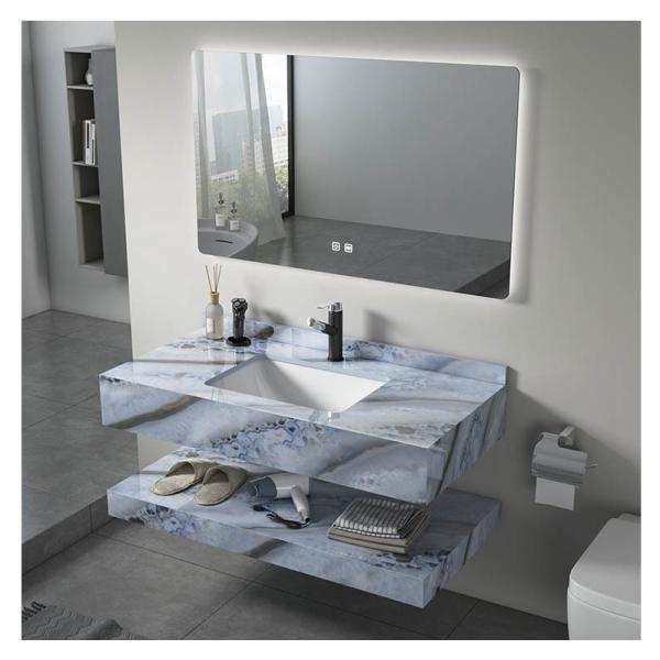 Modern Style Bathroom Cabinets with Sink SLABS/SINTERSTONE Surface Treatment