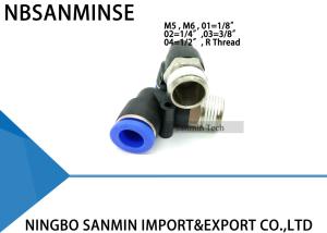 Quality PL Plastic Pneumatic Parts Push In Air Male Elbow Fitting Quick Connect Components Sanmin wholesale