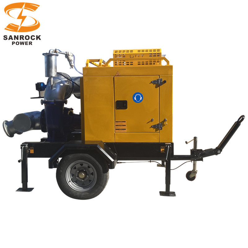 Customized Vacuum Self Priming Pump 20m High Head Mobile Diesel Water Pumps