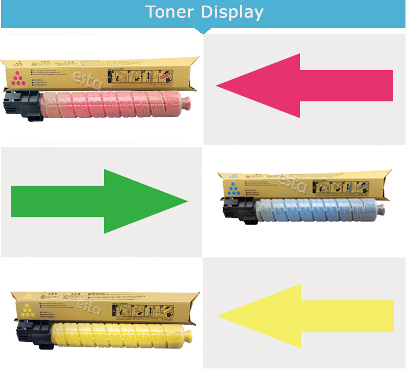 4 Pack Ricoh Color Toner Aficio MP C2800 / C3300 Genuine Toner Cartridge