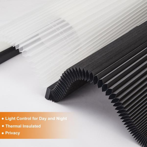Cheap Polyester Yarn Honeycomb Cordless Curtain Blinds Double Cell Cellular Shades for sale
