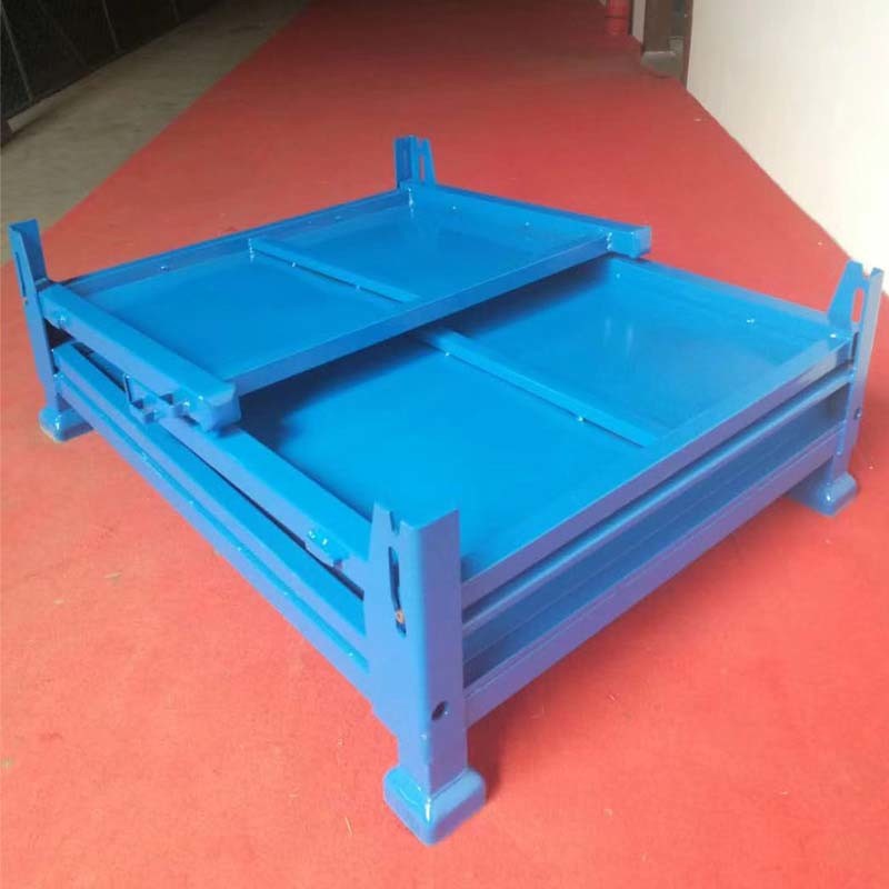Durable Galvanized Steel Wire Mesh Container Stackable Box Metal Storage