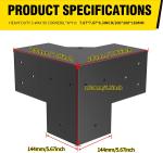 DIY Elevated Wood Stand 3-Way Right Angle Corner Bracket for Woodworks Pergola