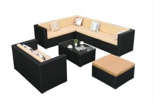 Quality Leisure Aluminium PE Rattan patio Backyard Sofa sets wicker Outdoor Garden sofa furniture wholesale