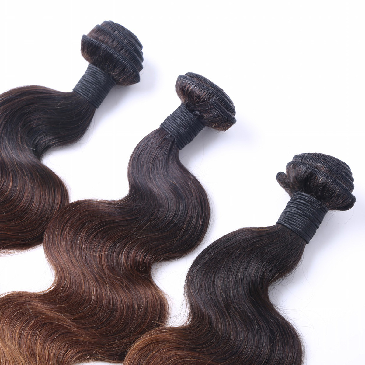8A Grade Ombre 3 Color No tangle no shedding Unproduced Virgin Brazilian Hair Weft
