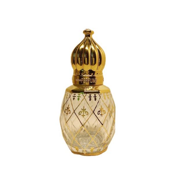 8ml Electroplating Carved Essential Oil Roller Bottle Perfume Packing Golden