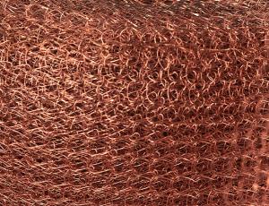 China 0.16mm 4 Inch 100mm Width C11000 Knitted Copper Mesh Slug Control on sale