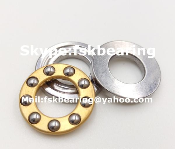 Certificated F3-6M , F4-10 Miniature Thrust Ball Bearings Steel Cage / Brass