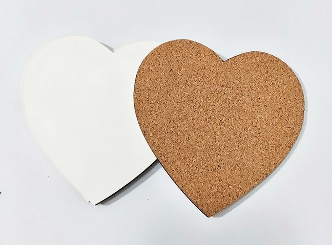 Amazing 100x100mm Delicate Heart Shape Sublimation MDF Blank Coaster for Wedding Gift
