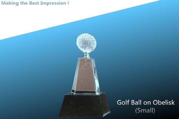 Glass trophy/glass awards/decoration made of glass/golf award/crystal award