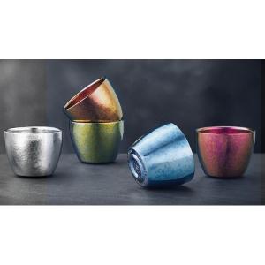 Quality Dishwasher Safe Titanium Tea Cup Set Hammered Finish 56ml Titanium Coffee Cup Compact Elegance Metal Tea Cup Easy To Clean 100% Recyclable Material wholesale