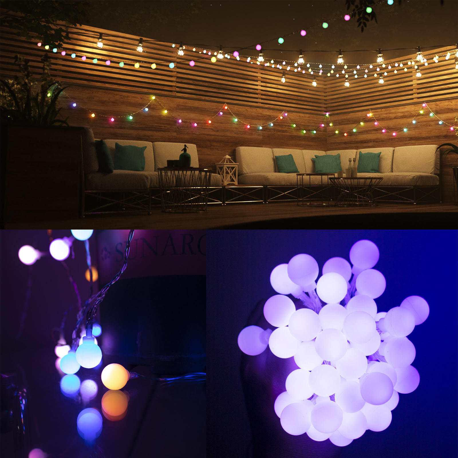 16 RGB FCC Color Change Ball Lights FCC With 50pcs Lamp Beads