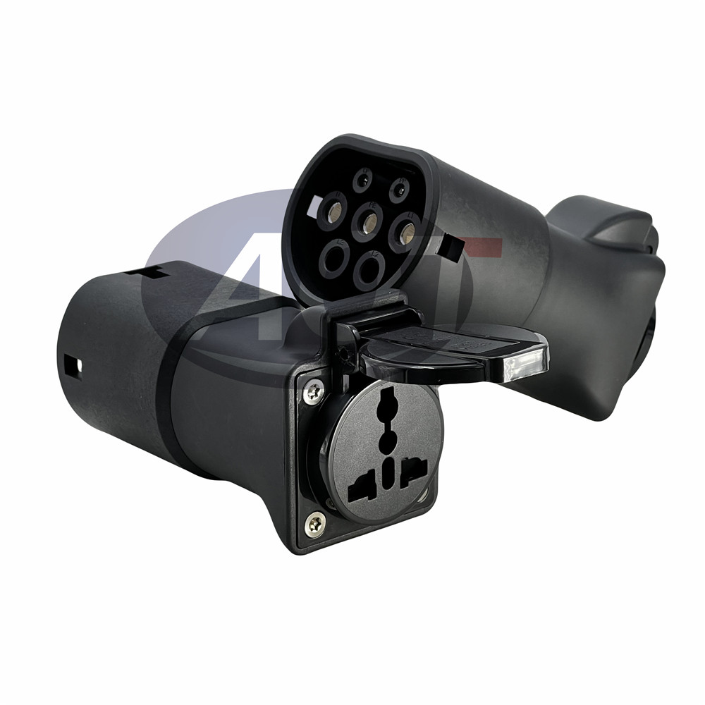 AOTAI V2L Adapter Schuko UK Israel Socket Type2 Vehicle EU EV Discharging Outlet SAE J1772 Inlet EV Charging