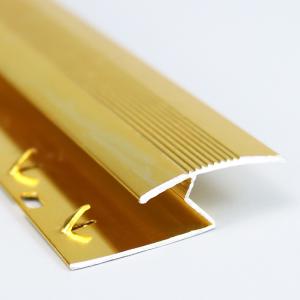 Quality Golden Alloy Aluminum Carpet And Vinyl Metal Floor Edging wholesale