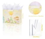 Foldable Neonate Baby Cartoon Gift Shopping Paper Bags with Your Own Logo on