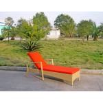 Indoor / Outdoor Rattan Wicker Sunlounger , Beach Lounge Chair