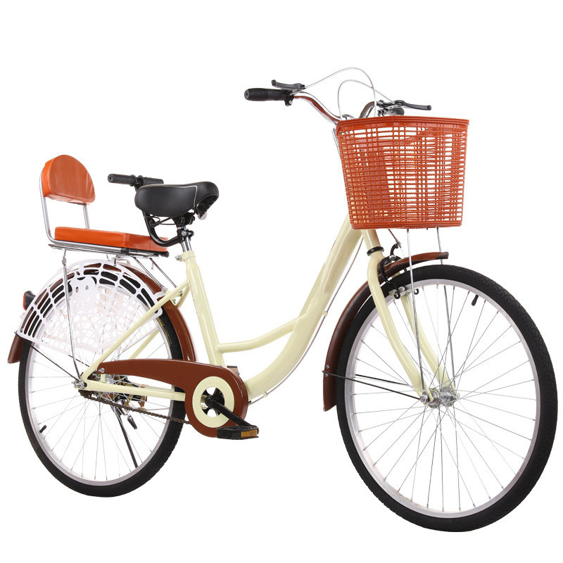 26 Inches Steel City Bikes with Ordinary Pedals and Caliper Brakes