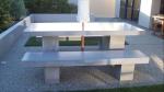 High Strength Garden Outdoor Concrete Furniture GRC Concrete Bench Furniture