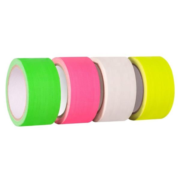 Single Sided Adhesive Cloth Duct Tape Neon Blacklight Reflective Flagging