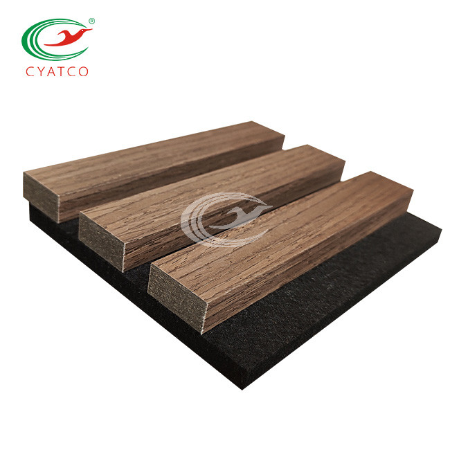 Apartment Vertical Wood Slat Wall Timber 600x1200mm Sound Absorbing