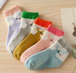 Anti - Bacterial Kids Colorful Socks , Toddler Athletic Socks With Logo Custom