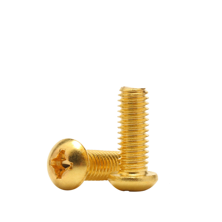 Brass Phillips Pan Head Machine Screws M3 M4 M5 M6 M8 ISO Standard 12mm 16mm Lengths