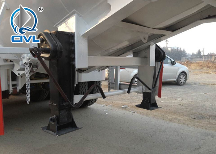 Q345 Material 3 Axles 48cbm Bulk Cement Tank Semi Trailer Trucks With ISO / 3C / BV / IFA / SGS