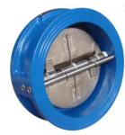 Flanged wafer type butterfly check valve Water Medium SS410 Shaft DI Body 2000