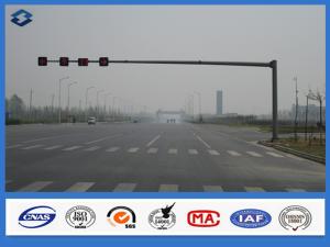 Quality Reaching Long Arm Traffic Steel light Pole 6000mm - 7500mm Mounting Height traffic sign pole wholesale