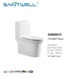 Quality ceramic one piece toilet Popular sanitary ware bowl for bathroom SWM8610 Rimless Ceramic One Piece Toilet wholesale