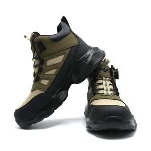 Quality Unisex Microfiber Leather Work Shoes Steel Toe Anti Smashing Construction Safety Shoes wholesale