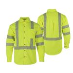 Long Sleeve Reflective Safety Shirts Safety Yellow Shirts With Reflective