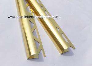 Quality YC12 Shiny Gold Aluminum Tile Edge Trim / Corner Brace For Decoration Or Construction wholesale