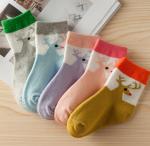 Anti - Bacterial Kids Colorful Socks , Toddler Athletic Socks With Logo Custom