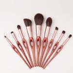 High End Professional 9pcs Face Makeup Brush Set With Special Bubinga Wooden