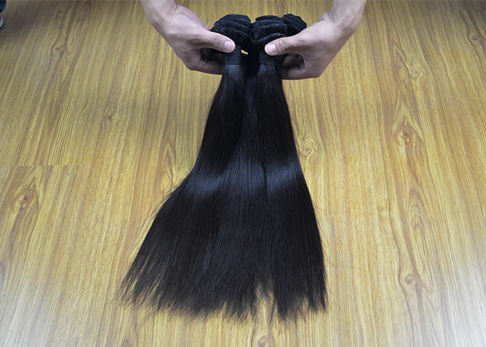 Malaysian Straight Grade 7A Virgin Hair Bundles , Natural Color Non Remy Hair Weave