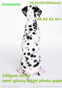 Quality 140gsm satin/semi-glossy inkjet photo paper waterproof wholesale