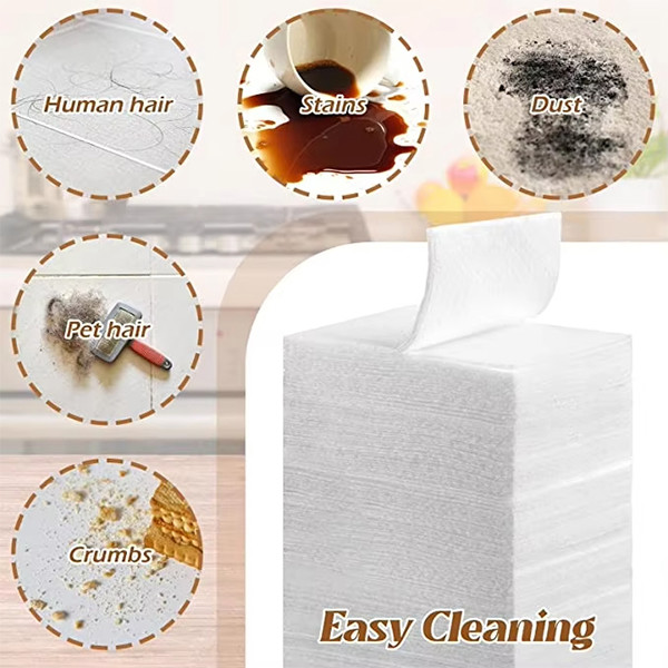 64 Count Home Dry Floor Cloths Disposable Dust Cleaning Cloth 10.4 X 8.0 Inches