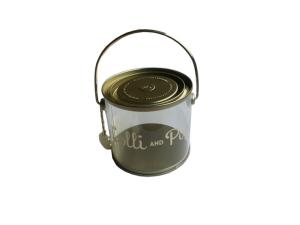 Quality Transparent Printed Window Food Grade Tin Containers Cymk Printing wholesale