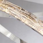Silver Crystal Chandelier For Living Dining Room Luxury Ring Staircase pendant