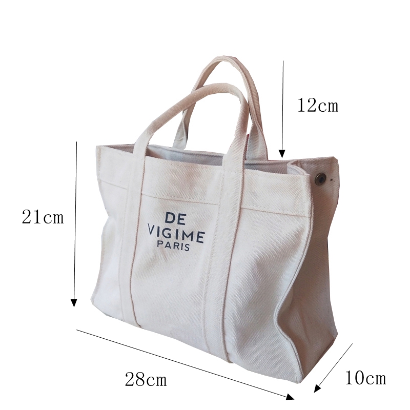 12oz 16oz Thick Cotton Fabric Cotton Women'S Canvas Handbags Printed Logo