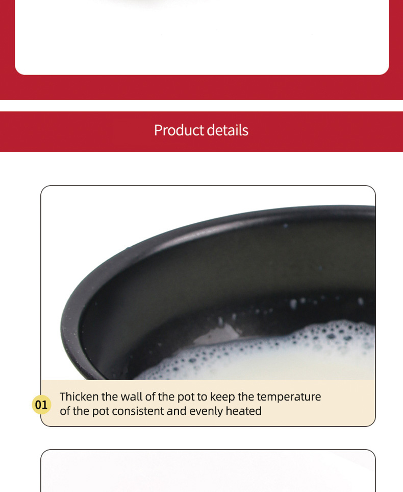 Thickened Multiple Sizes Iron Kitchen Non Stick Sauce Pot For Cooking