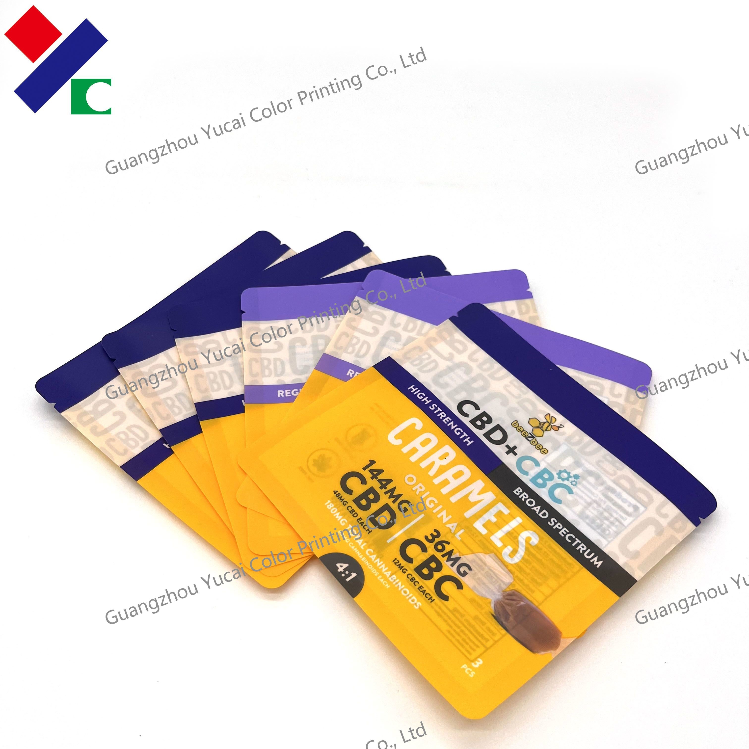 Mini Flat Metallic Foil Nut Mylar Three Side Seal Pouch With Labels Vacuum Bag Bopp Disposable