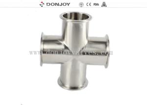 Quality Sanitary Stainless Steel Sanitary Fittings , Clamp Equal Cross IHCH size , Polished inside and outside wholesale