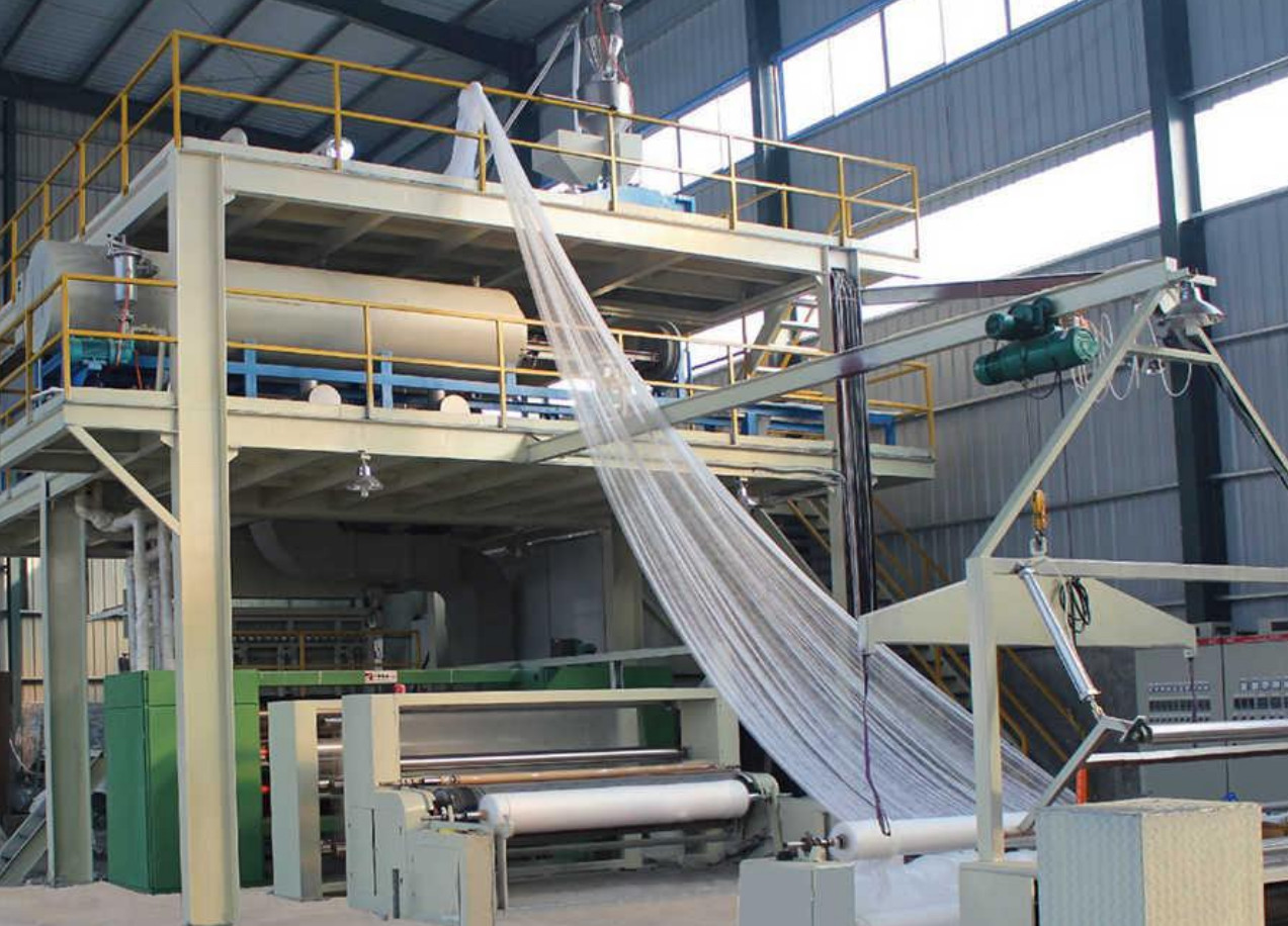 150M/min 4KW Non Woven Fabric Making Machine Spunbonded