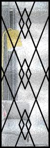 Quality Decorative Wrought Iron Glass For Door Agon Filled 22*64 Inch Size Shaped wholesale