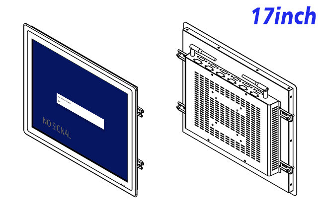 17-Inch Industrial Monitor for Security Systems and Logistics Operations