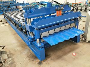 Quality Roof And Wall Panel Glazed Tile Forming Machine PLC Control 5.5 KW Motor wholesale