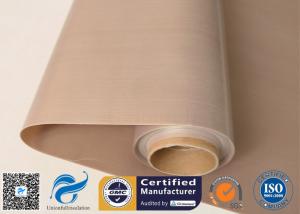 Quality Brown Food Grade PTFE Coated Fiberglass Fabric 0.16mm 6mil wholesale